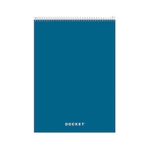Tops Docket Telli Yazı Defteri, 20 Cm X 28 Cm, Mavi Ağır İş Örtüsü, Ekstra Güçlü Sırt, Beyaz Kağıt, Yasal Çok Renkli