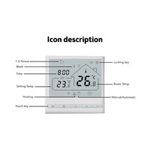 Ulzyvf Akıllı Wifi Termostat - 16a Elektrikli Isıtma, Tuya Ses Kontrolü, Lcd Ekran, Google Asistan Uyumlu