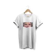 Anime Baskılı Beyaz T-shirt Beyaz