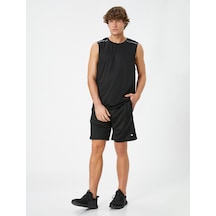 Koton Basic Spor Şort Beli Bağcıklı Cep Detaylı Siyah 4wam40018nk Siyah