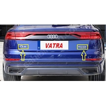 Q8 50 Tdı Uyumlu Q8-50 Tdı Ve Quattro Krom Bagaj Yazısı Seti 3m 3d Abs