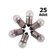 25 Adet, Mini Ampül, Deney Setleri Için, 2,5 V, Sarı Ampul, Lamba