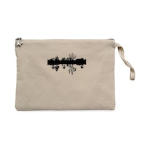 Black Tree Reflection Krem Clutch Astarlı Cüzdan / El Çantası Krem