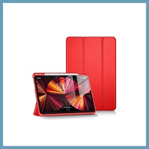 Bezos İpad Pro 11 2024 Kılıf Tablet Smart Kılıf - Kırmızı Mbt06
