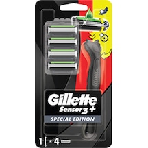 2 Adet Gillette Sensor3 Plus Black Tıraş Makinesi + 4'lü Yedek Başlık