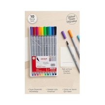 Fineliner Kalem 10 Renk 0.4mm 1 Paket Osaka İnce Keçe Uçlu 10 Lu Renkli Yazı Ve Çizim Kalemi İşaretleme Yazı Kalemi