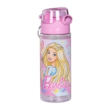 Wiggle 500ml Barbie Pipetli Askılı Kilitlenebilir Su Matarası Pudra Pembe
