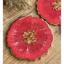 Tekli Epoksi Bardak Altlığı - 116 Pembe