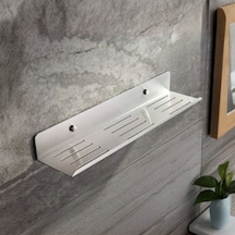 Inox, Ömürlük Paslanmaz Çelikten Raf Ikili Takım, Banyo Rafı, Şam Gri