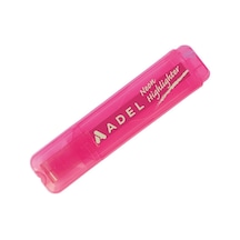 Adel Fosforlu Kalem Şeffaf Neon Pembe 12li 000023 Çok Renkli