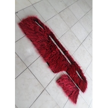 Tempra Tipo Uyumlu Torpido Örtüsü Peluş Kumaş Kırmızı - Siyah