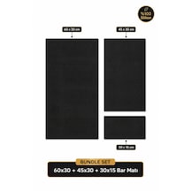 Siliconly 3 Lü %100 Silikon Bar Matı Seti 60x30 + 45x30 + 30x15 Cm Kaydırmaz Mat
