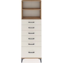 Arges Dolap 2 Raflı 6 Çekmeceli 60x30x182 Çam-aytaşı Atlas Çam