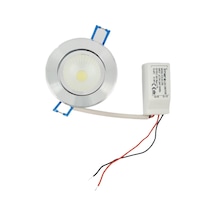3 WATT LED SPOT TRAFOLU KROM KASA GÜN IŞIĞI (YCE-N3) ( 2 ADET )