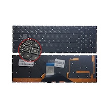 HP Uyumlu Omen 15-Dc1003Nt (5Au91Ea) Klavye Işıklı (Siyah Tr) Ver.1 - Rgb Modeli