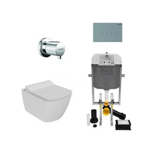 Creavit Eg321 Elegant Rim-off Kanalsız Asma Klozet Ve Gömme Rezervuar Seti Beyaz
