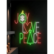 Twins Led Joy Love Peace Yazılı Yılbaşı Temalı Neon Tabela Kırmızı Model:model:22533366 Kırmızı