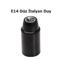 10'lu Paket E14 Düz Duy Siyah