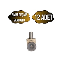 Metal Vakumlu 5mm Geçme Raf Pimi Vantuzlu Dolap Raf Altı Pimi 5mm Vantuzlu Metal 12 Adet Krom