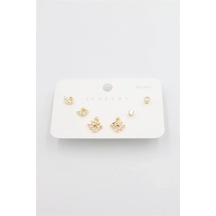 Lb Çoklu Set Küpe - Altın 22817053