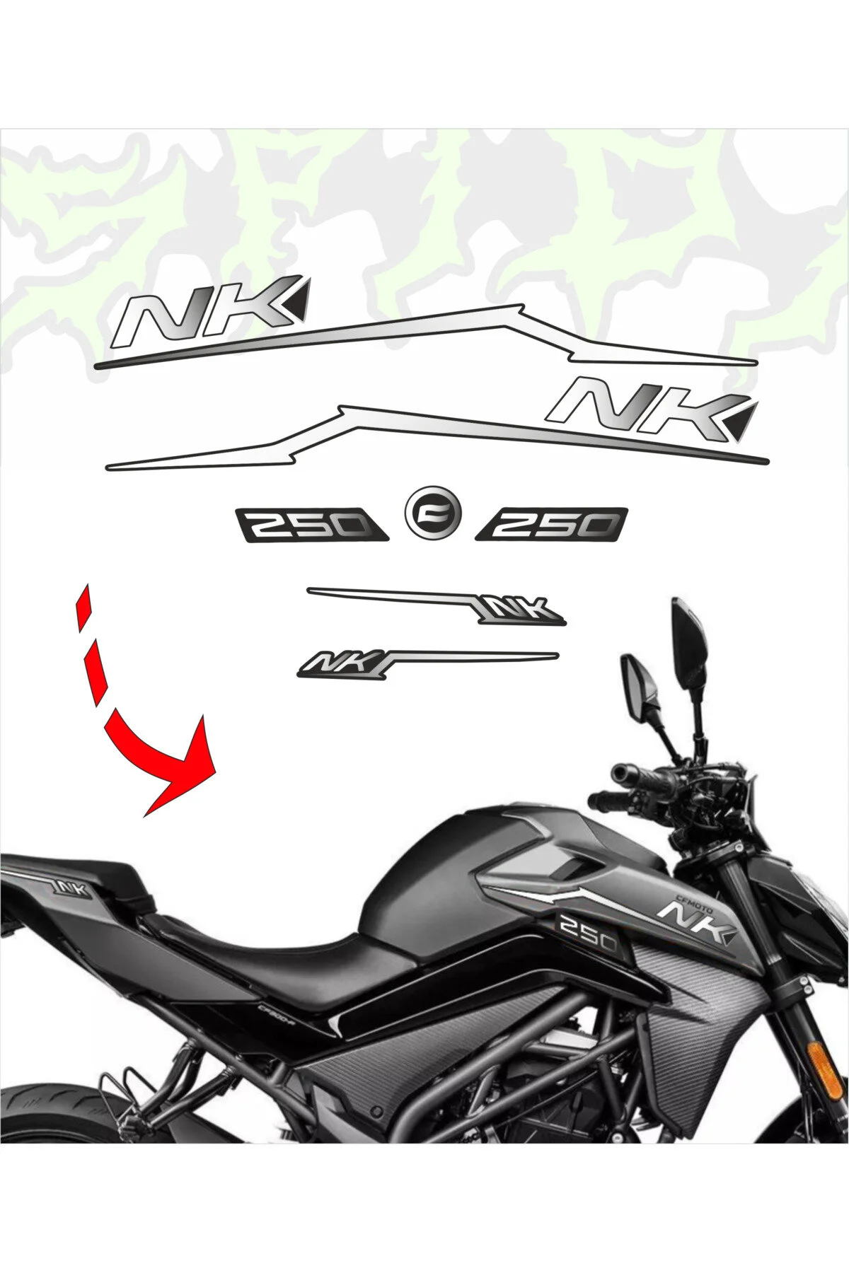 Nk250 Sticker Set Beyaz