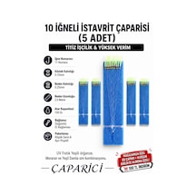 10 İğneli İstavrit Çaparisi 5 Adet 11 Numara İğne 0.25 Beden 0.15 Köstek 150 Gr Atarl Kapasitesi Köpüğe Sarılı Düğümlü El Bağlaması