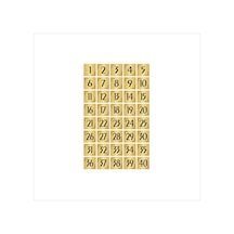 Metal Kapı Masa Dolap Numarası Levha 3,5x3,5cm Altın Renk 40 Adet 1 40