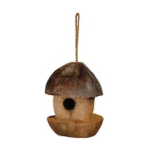 Hindistan Cevizi Kabuğundan Doğal Kuş Yuvası 20x16cm