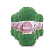 5 Adet Cotton Lüks Yelek Tunik Kazak Bluz Hırka İpi Yünü Yeşil 97576