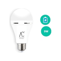 9w Şarjlı Ampul 6500k Beyaz Işık
