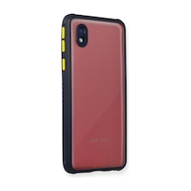 Samsung Uyumlu  Galaxy A01 Core Kılıf Miami Şeffaf Silikon - Lacivert
