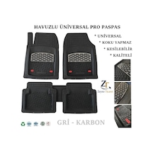 Kia Rio Sedan 2018 4 Cm Derin Havuzlu 5 Parça 3d Universal Oto Paspas Siyah-gri
