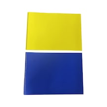 Spiralli Resim Defteri Sarı Ve Mavi Kapak Eskiz Sketchbook 2'li Set Sanat Defteri