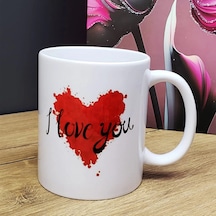 I Love You Tasarımlı Kupa Bardak Beyaz