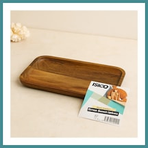 Trendexa Akasya Ahşap Dikdörtgen Servis Tepsisi 25x14x1.4 Cm Mac