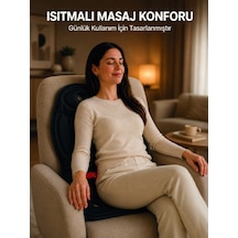 Sırt Bel Boyun Ve Kalça Destekli Isıtmalı Masaj Koltuğu Minderi - Çok Renkli