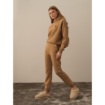 Xint Camel Pamuk Dokulu Regular Fit Sweat Pantolon 470423