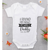Bitmeyenkartus Bk Kids Isimli His Name Is Daddy Tasarımlı Bebek Body Zıbın - Mod Beyaz