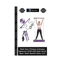 Özel Seri Fitness Çalışma Egzersiz Gym-100 Gym Stick Spor Aleti Renkli Kutu 12