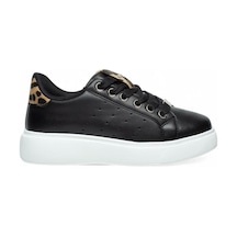 Flet 341 Siyah-kahve Kadın Spor Sneaker Siyah