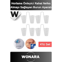 Premium Horlama Önleyici Rahat Nefes Almayı Sağlayan Uyku Kalitesini Artırıcı Burun Aparatı 4'lü Set