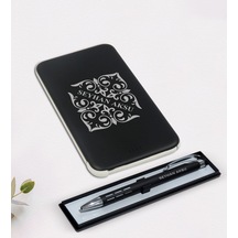 Kişiye Özel Isimli Siyah Kalem Ve 5.000 Mah Powerbank Seti (512122013)