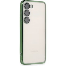 Samsung Uyumlu Galaxy S23 Plus Kılıf Kamera Korumalı Lensli Silikon Yeşil
