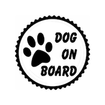 Dog On Board Tasarım Sticker 20 X 20 Cm