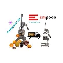 Emgooo Profesyonel Paslanmaz Çelik Meyve Presi Sanayi Tipi Kollu Meyve Sıkacağı & Portakal Nar Narenciye Greyfurt Sıkacağı & Meyve Presi