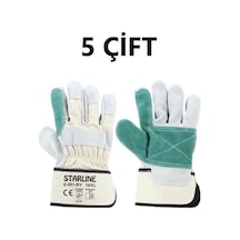 5 Çift Takviyeli Deri Eldiven Starline E-051-by 10 Xl Beden