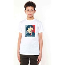 Tshirthane South Park Change Baskılı Unisex Çocuk Beyaz T-Shirt