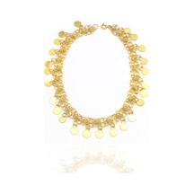 Midyat Nurtaş Gümüş Pullu Sallantılı Altın Kaplama Kişniş Telkari Gümüş Halhal Altın