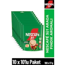 3ü1 Arada Fındık Aromalı Çözünebilir Kahve 17g 10'lu Paket 10x10 Diğer
