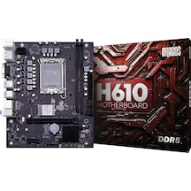 Dragos Pro H610d-5 M.2 Sata Ddr5 6000mhz Usb 3.2 Hdmi Dp Vga Ses G.lan 1700p Anakart